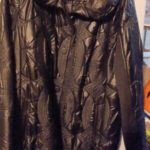 Women's Concept K Hooded Puffer Jacket, Chocolate, sz 40 (US 8-10)